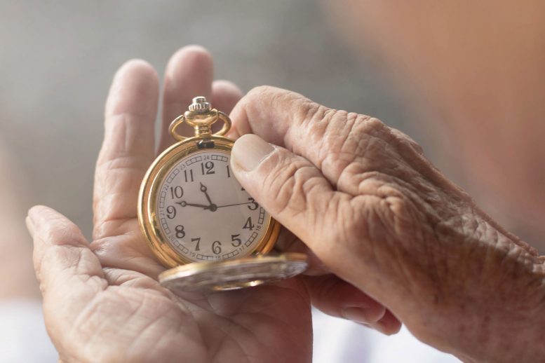 Old Woman Hands Clock