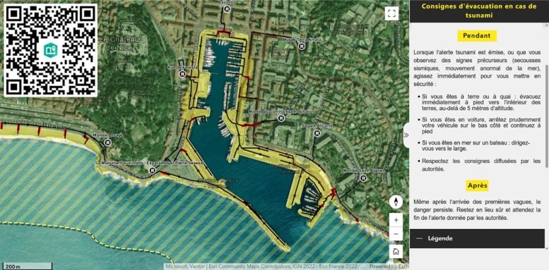 Online Map Indicating Evacuation Zones