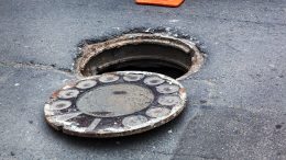 Open Manhole on Road