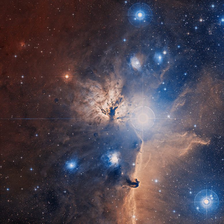 Optical Image of the Flame Nebula
