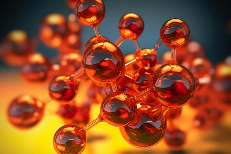 Orange Molecules Chemistry