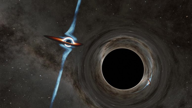 kroži okoli supermasivne črne luknje