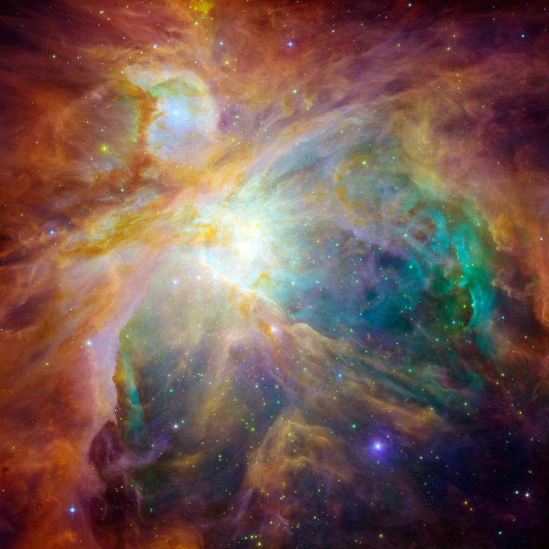 Orion Nebula Hubble Spitzer