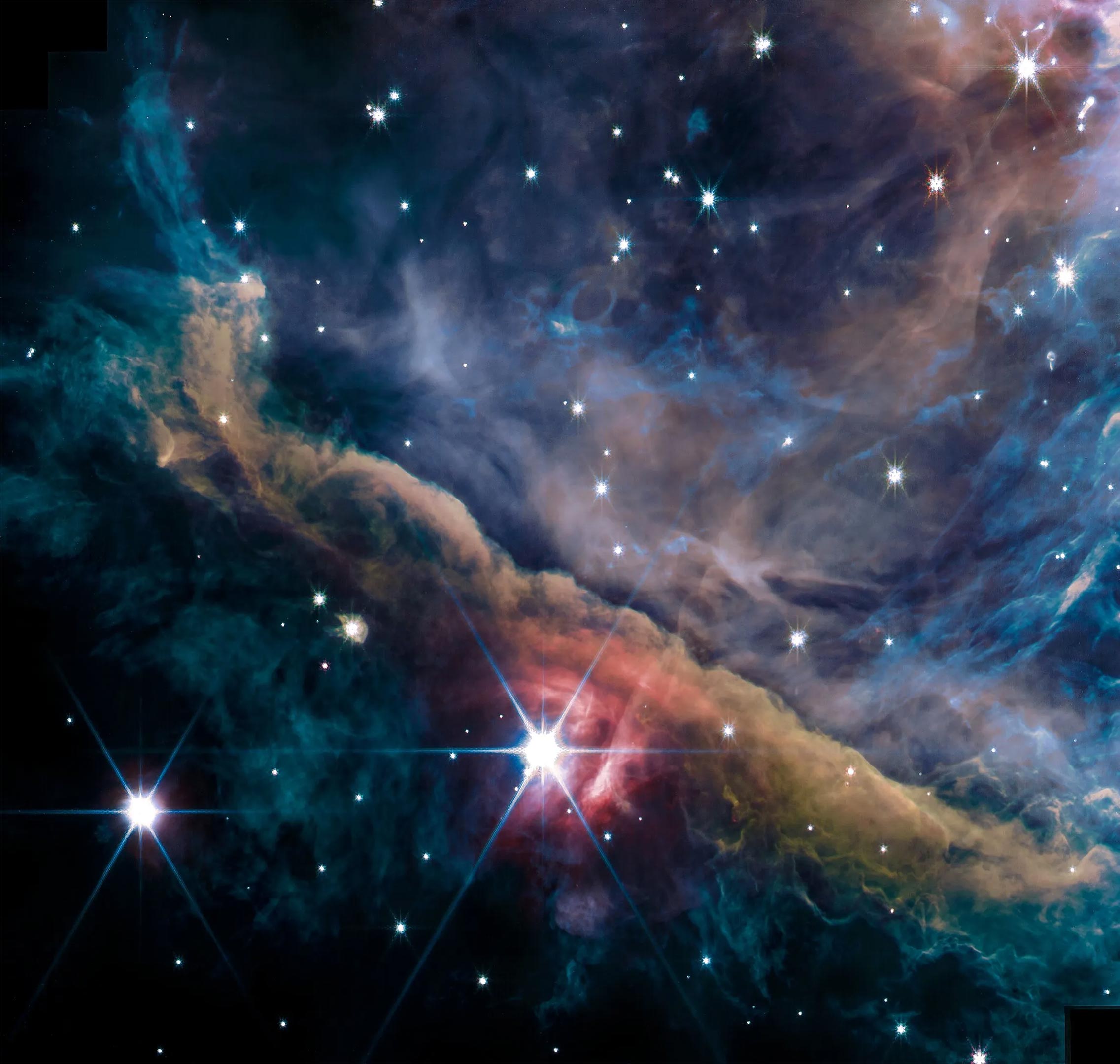 오리온 성운의 천문학자 최초의 숨막히는 웹 우주 망원경 이미지
