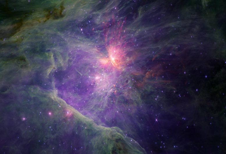 Orion Nebula in Webb NIRCam Long-Wavelength Channel