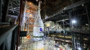 Orion Spacecraft Secured Atop SLS Rocket