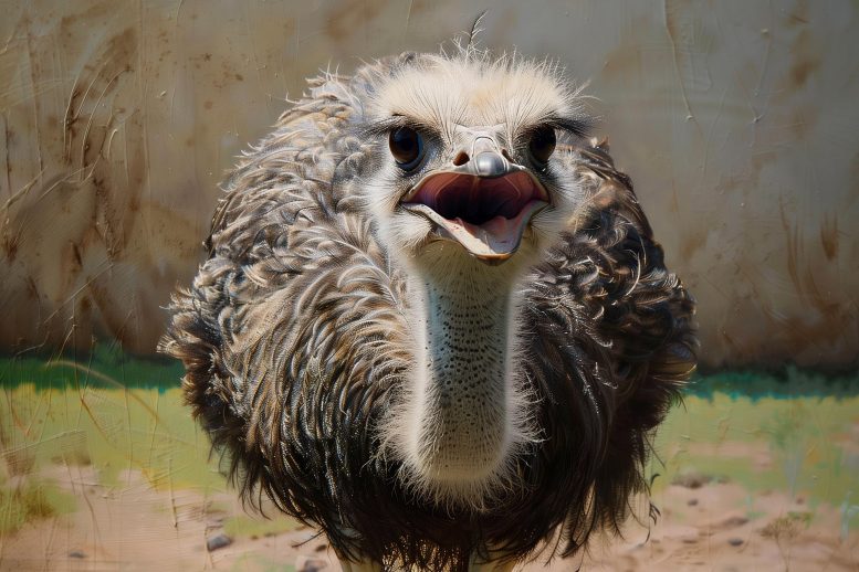 Ostrich Art Concept