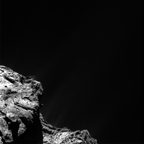 Outburst from Comet 67P Viewed by Rosetta