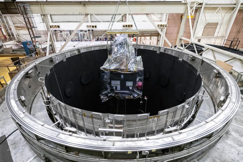 PACE Observatory Enters Thermal Vacuum Chamber