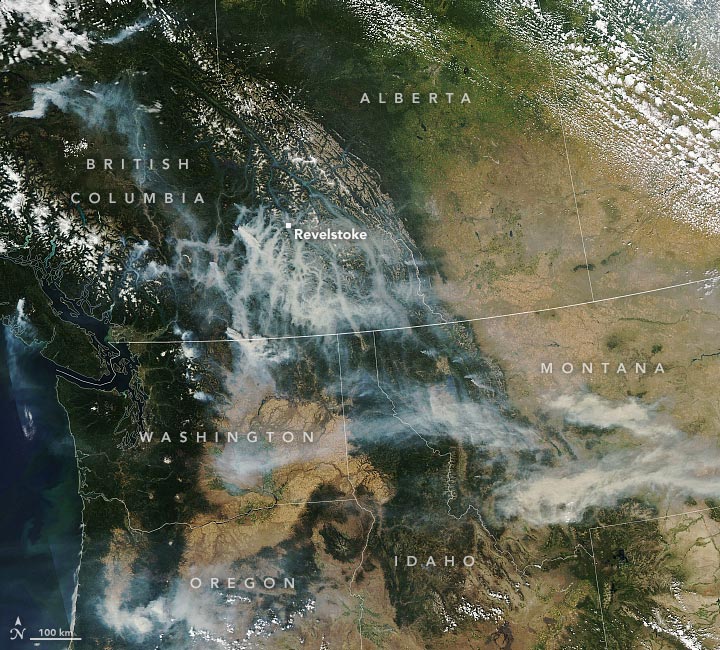 Pacific Northwest Smoke August 2023 Annotated