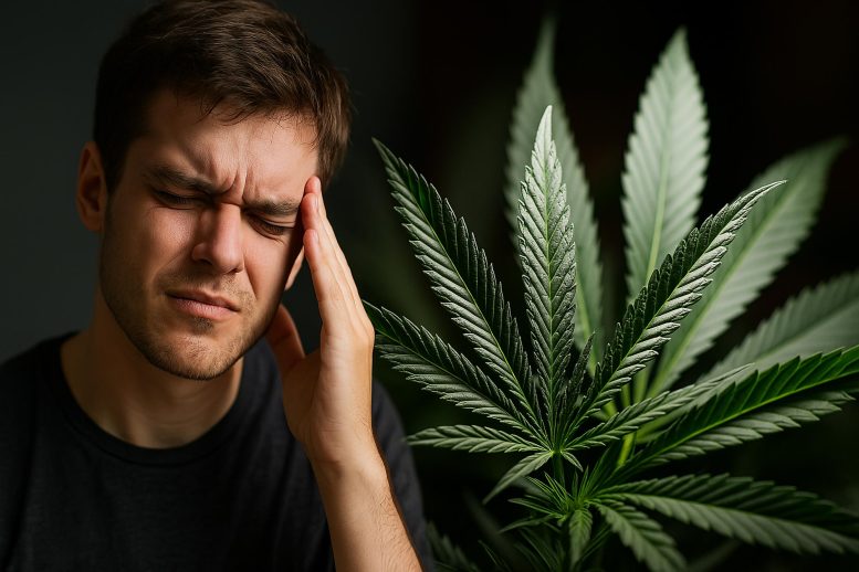 Pain Headache Cannabis Art Concept