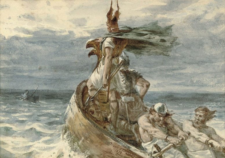 Painting Named Vikings Heading for Land