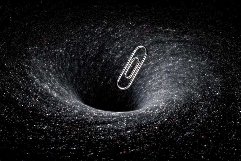 Paperclip Black Hole Art Concept