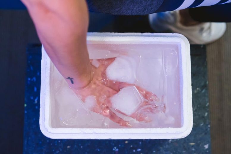 Participant Undergoes Cold Pressor Test