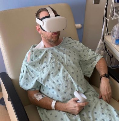 Patient Experiencing Balance Issues Wears Video Goggles