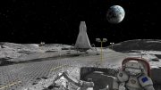 Paved Surfaces Around Moon Base