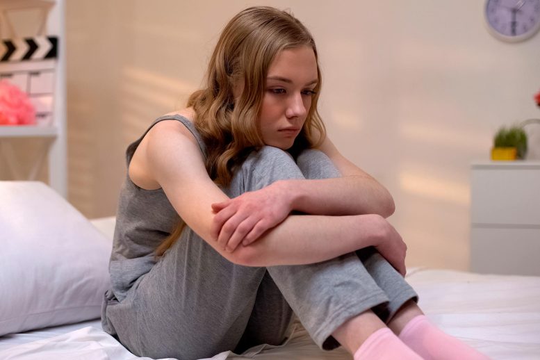 Pensive Sad Depressed Teen Girl