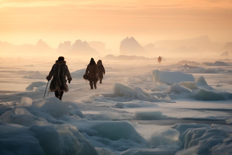 People Walking on Ice Concept Art