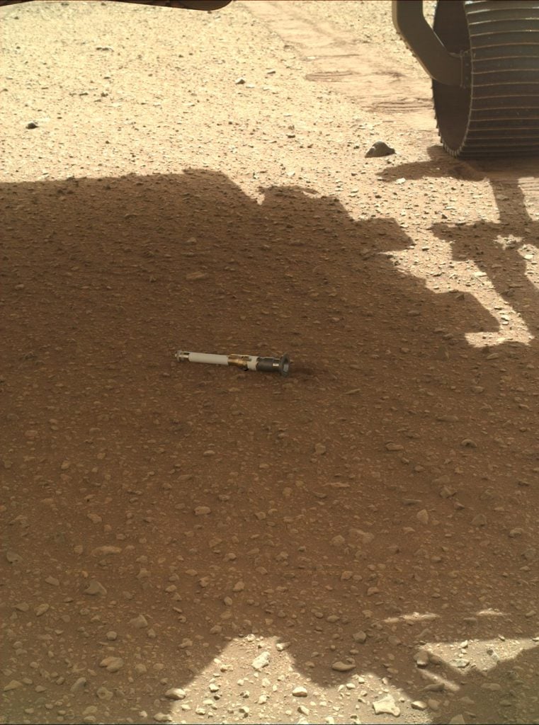 Perseverance Deposits Its First Sample on Martian Surface