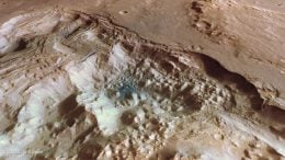 Perspective View of Chaotic Terrain in Mars Pyrrhae Regio