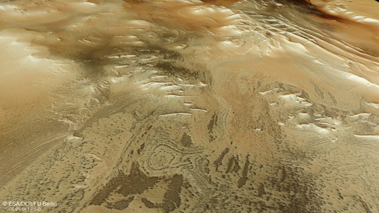 Perspective view of Mars Inca City