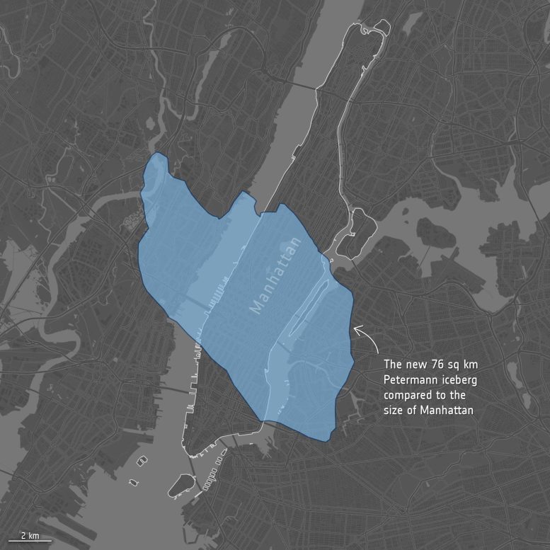 Petermann Glacier Iceberg Size