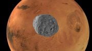 Phobos Orbits Mars