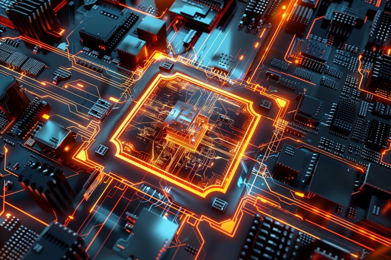 Photonic Processor Chip Art Concept
