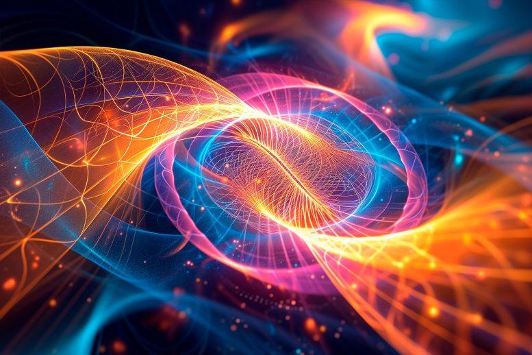 Physics Quantum Entanglement Abstract Art Concept