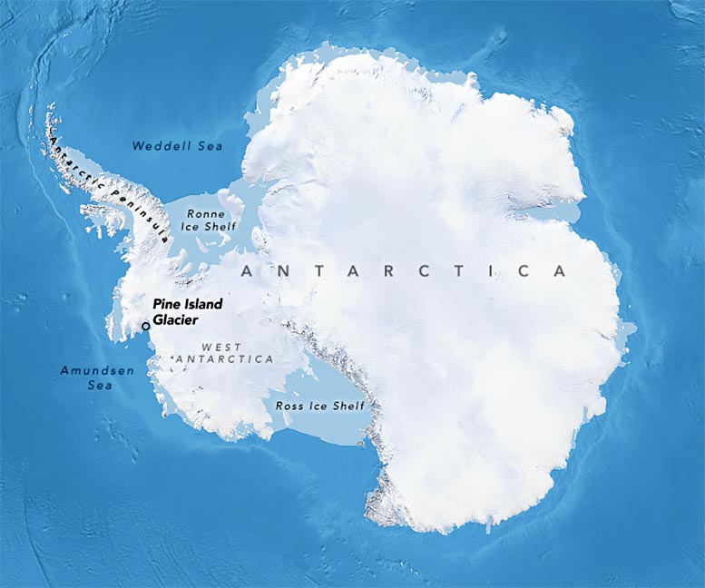 Pine Island Glacier Antarctica Map