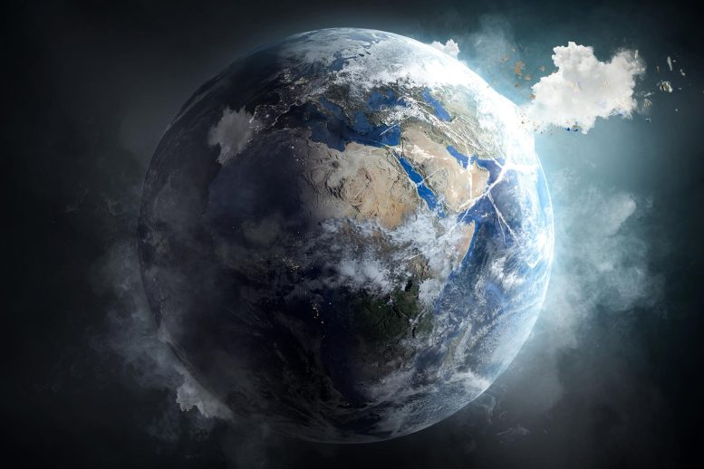 Planet Earth Pollution Carbon Dioxide Illustration