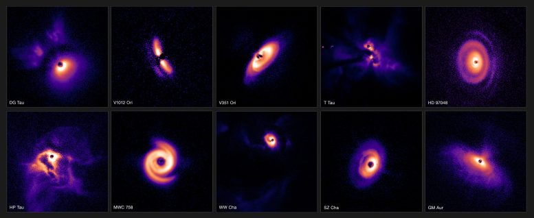 Planet-Forming Discs in Three Clouds of the Milky Way