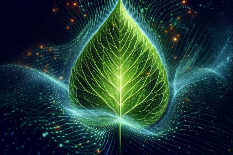 Plant Leaf Photosynthesis Art Concept