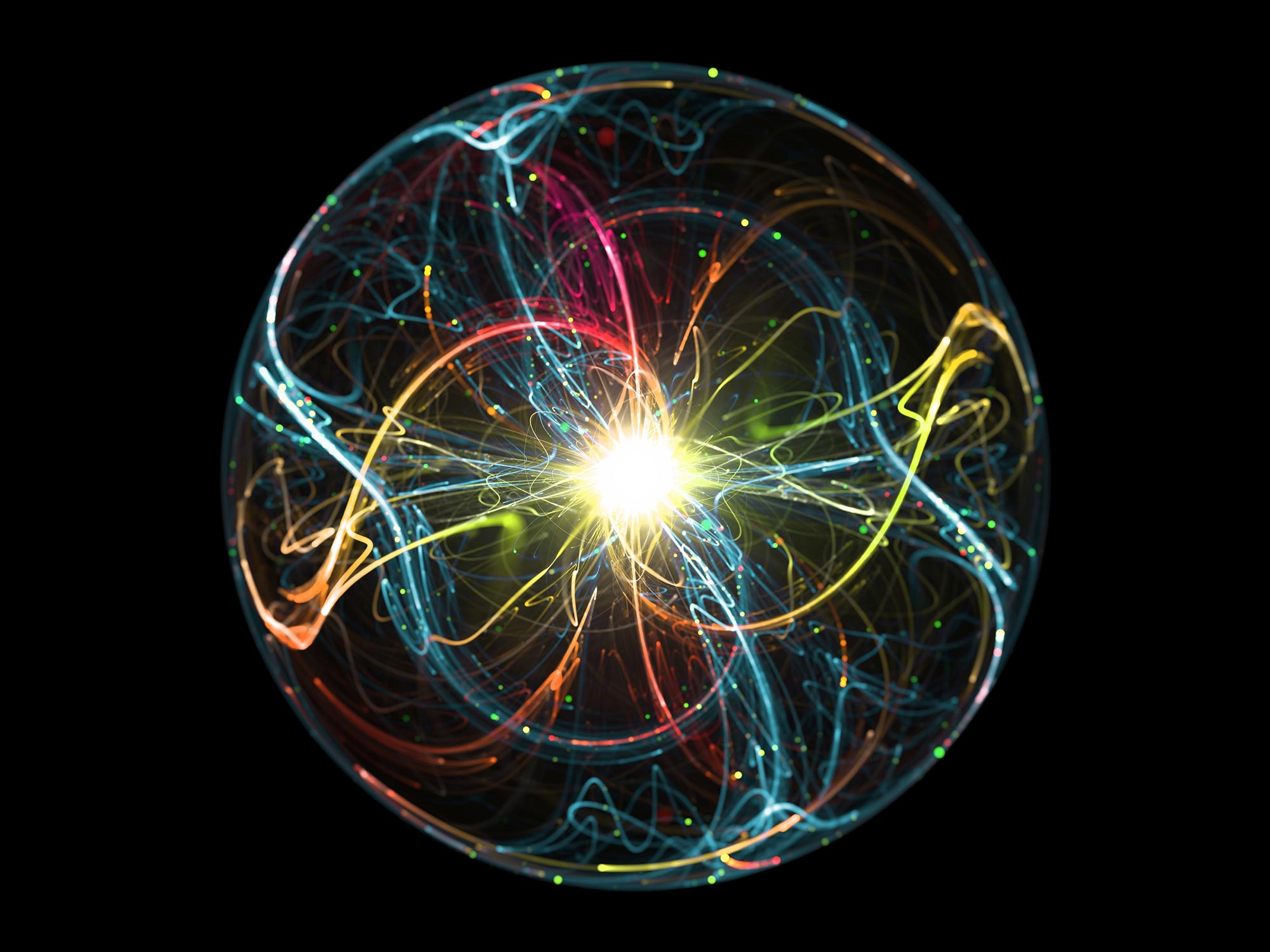Plasma particle physics concept art