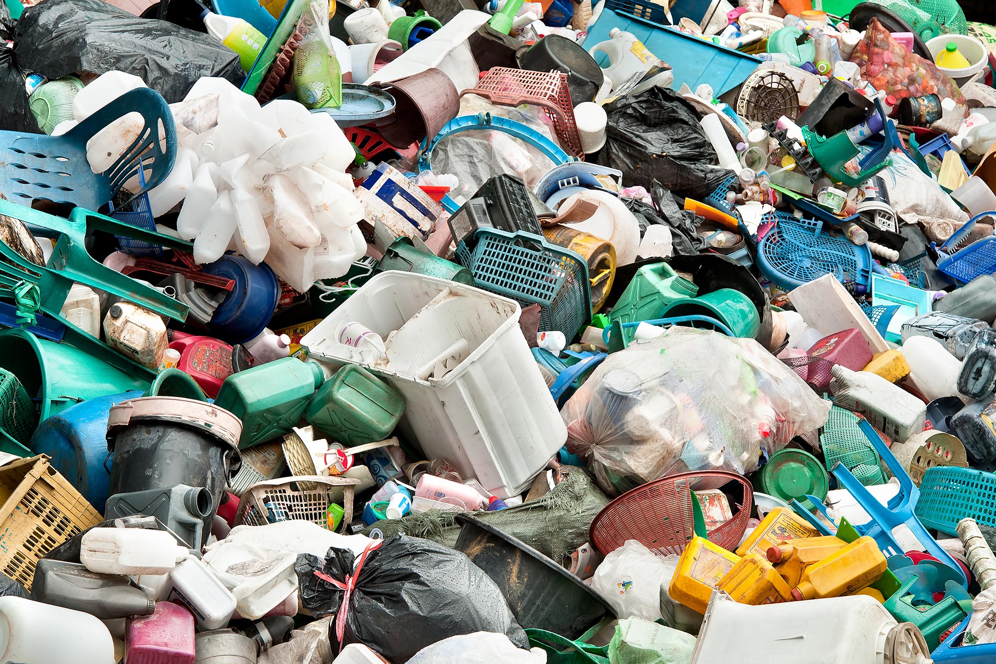 Kunststoffabfälle, die recycelt werden sollen