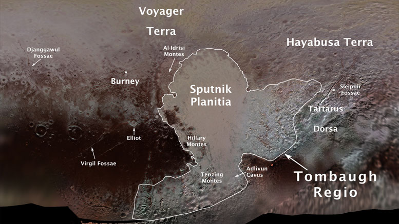 Pluto Features Officially Named