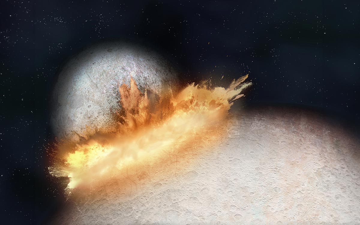 A colisão cósmica que fez o coração de Plutão