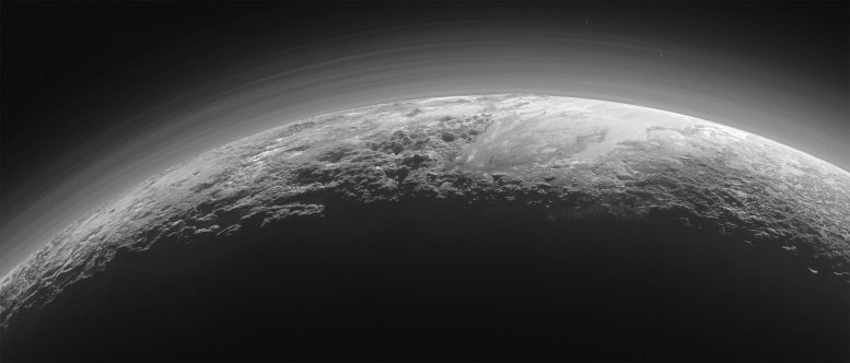 Pluto Wows New Backlit Panorama