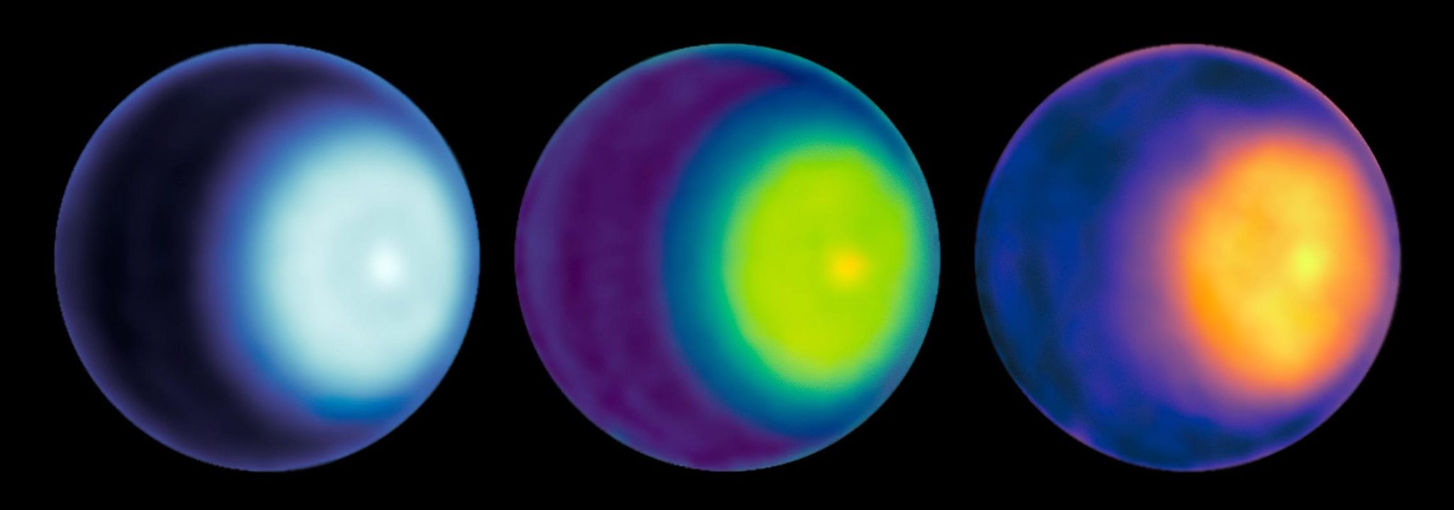 Primera observación de un ciclón polar en Urano