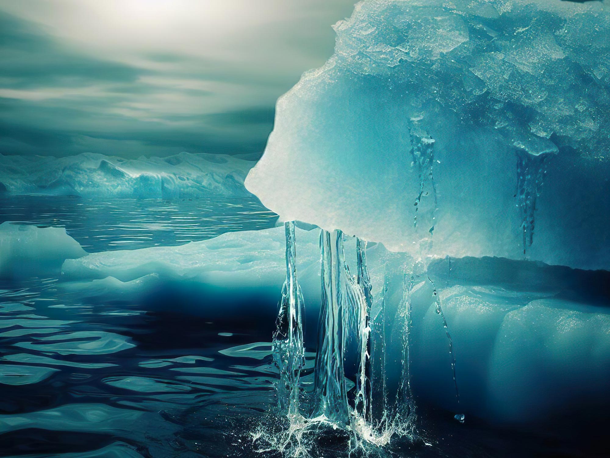 Arta conceptuală a topirii gheții polare