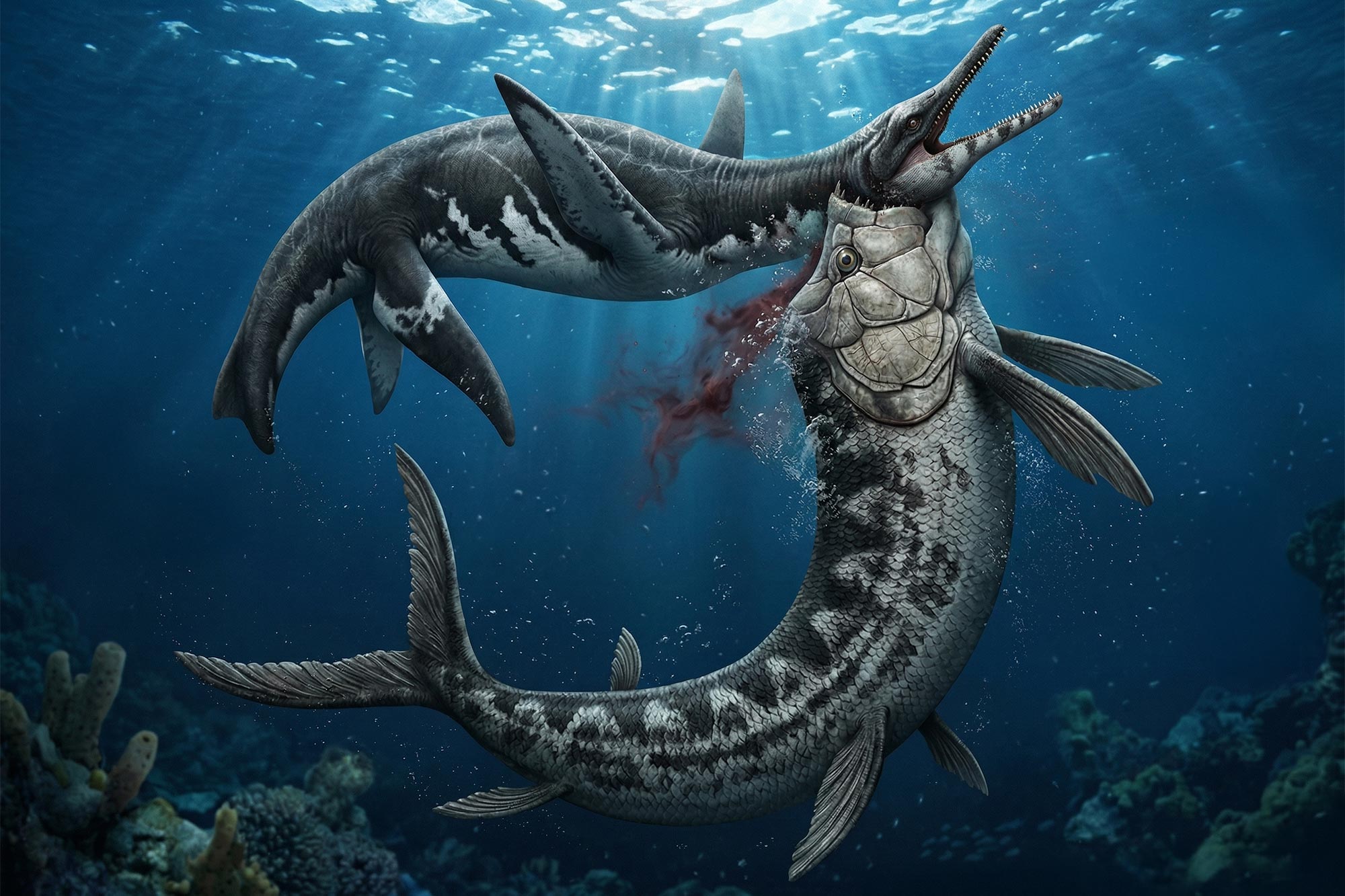 Extraordinary Fossil Reveals Fatal Duel Between Ocean Titans 80 Million Years Ago - SciTechDaily