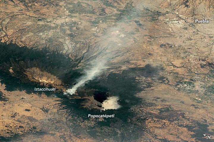 Popocatépetl Volcano Mexico Annotated