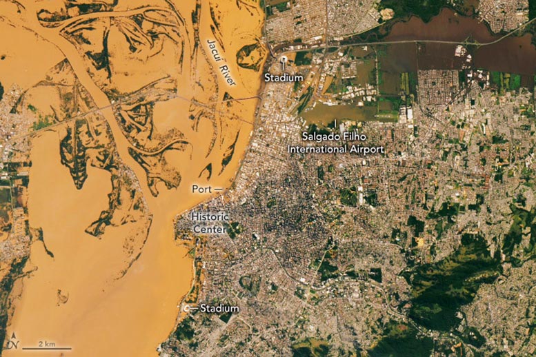 NASA Space Technology Porto Alegre Flooded Downtown Could perhaps perhaps fair 2024 Annotated