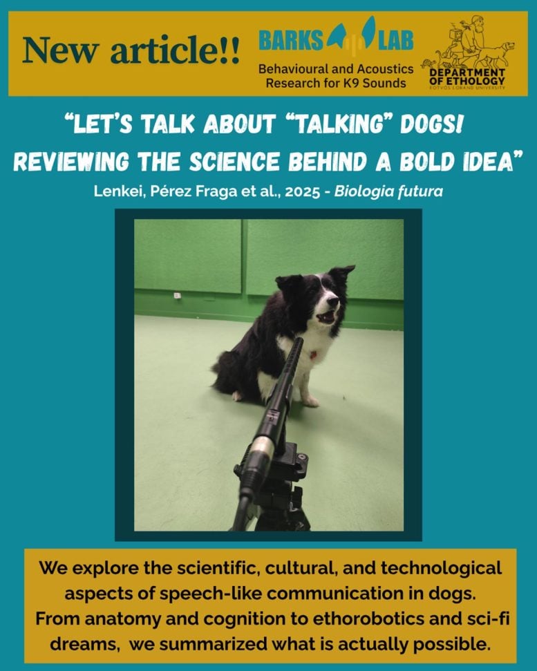 Poster Reviewing Science Behind Talking Dogs