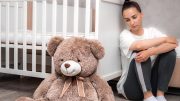 Postpartum Depression Sad Mother SIDS Concept