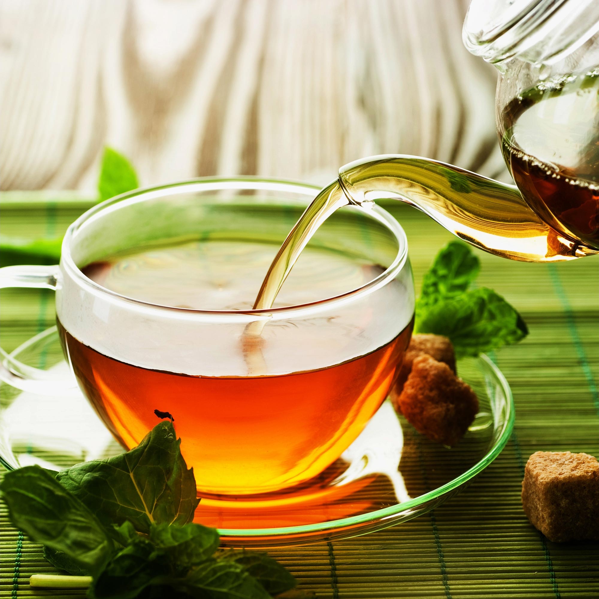 Pouring Herbal Tea