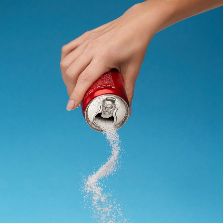 Pouring Sugar Out of Soda Can