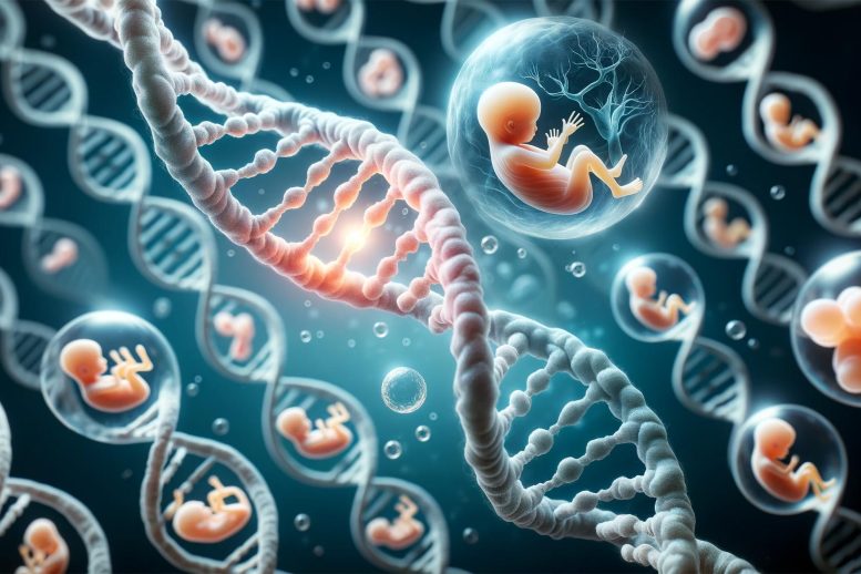 Pregnancy Genetics Fetus DNA Concept Art