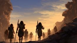Prehistoric Humans Walking