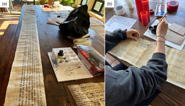 Preparing Papyrus Scroll With Lead Based Inks